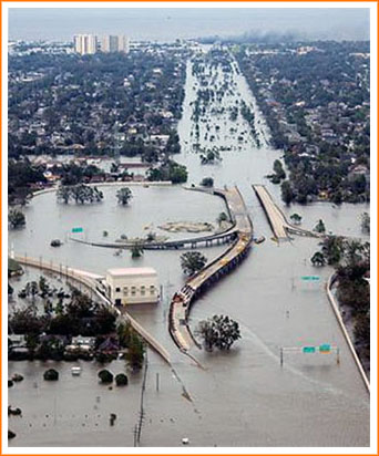 Así quedó Nueva Orleans tras el azote del Katrina.