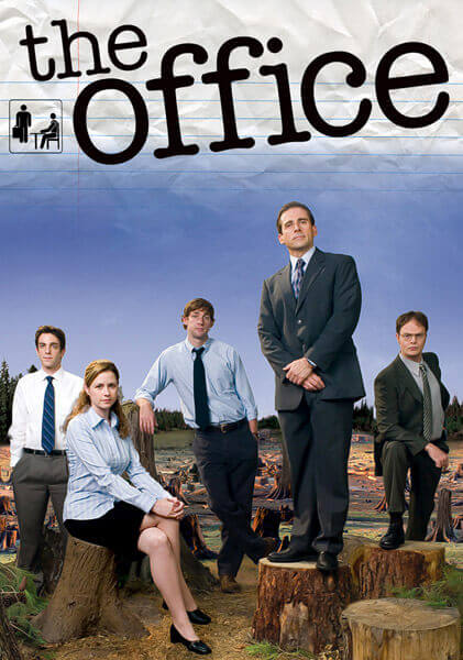 Póster de 'The Office' (US), adaptación de la serie creada por Ricky Gervais con Steve Carell como Michael Scott y Rainn Wilson como Dwight Schrute